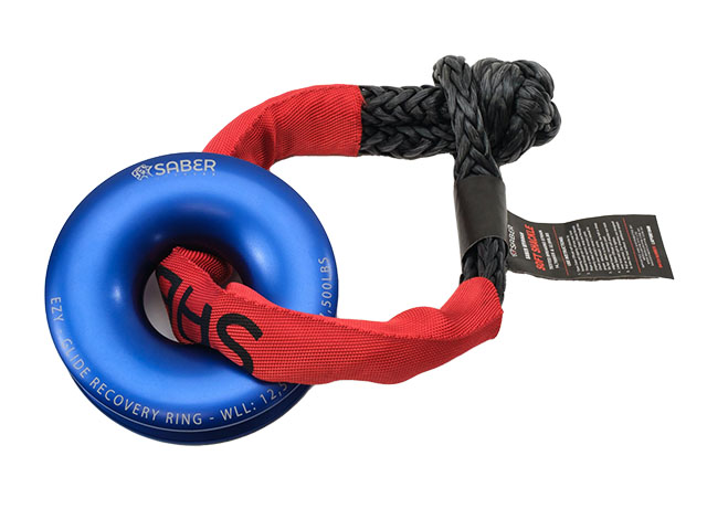 Saber OffRoad Ezy-Glide Recovery Ring and 18K Sheath Soft Shackle Kit (Each) - SBR-12BRRK1